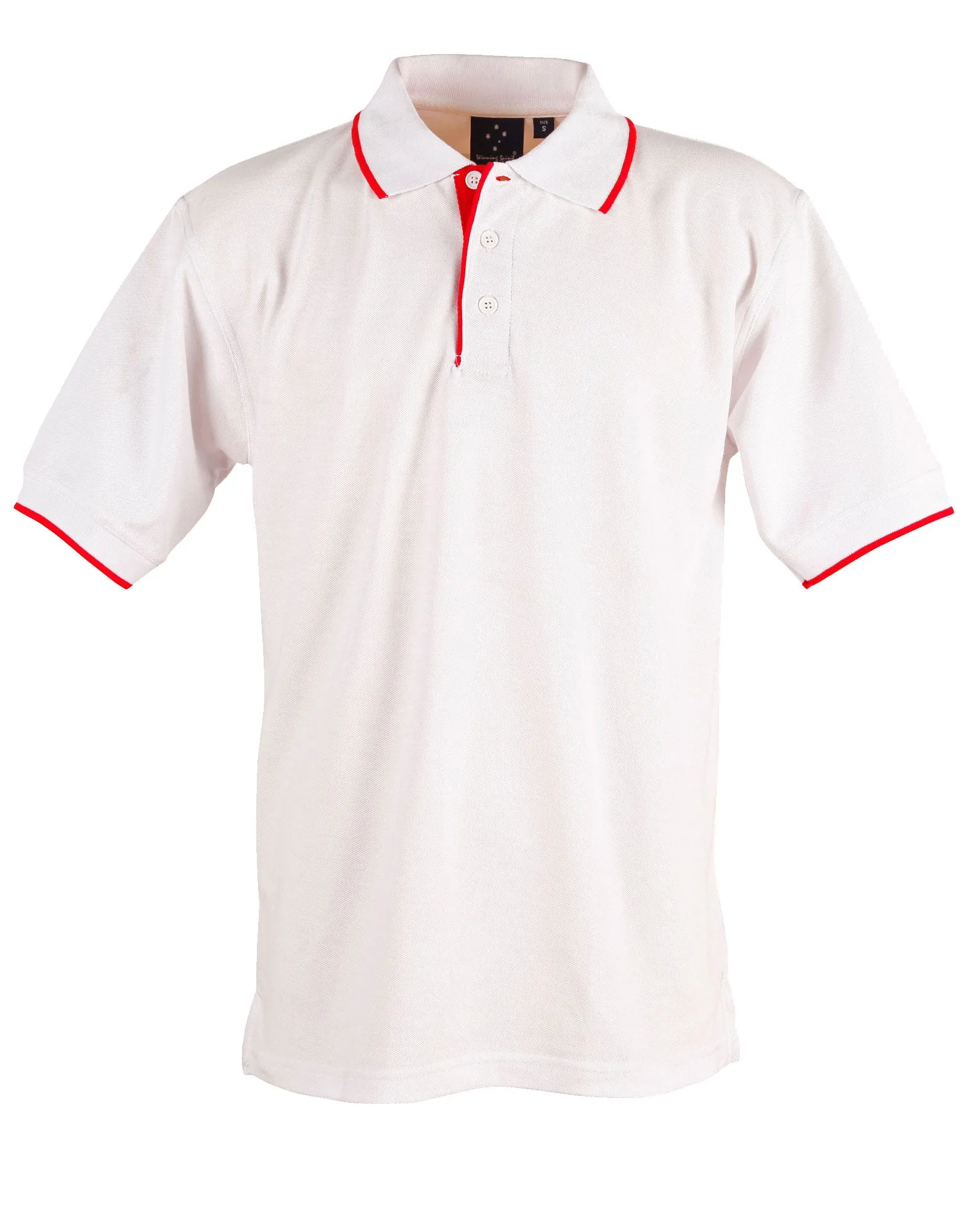 [PS08] Men's PolyCotton Contrast Pique Polo