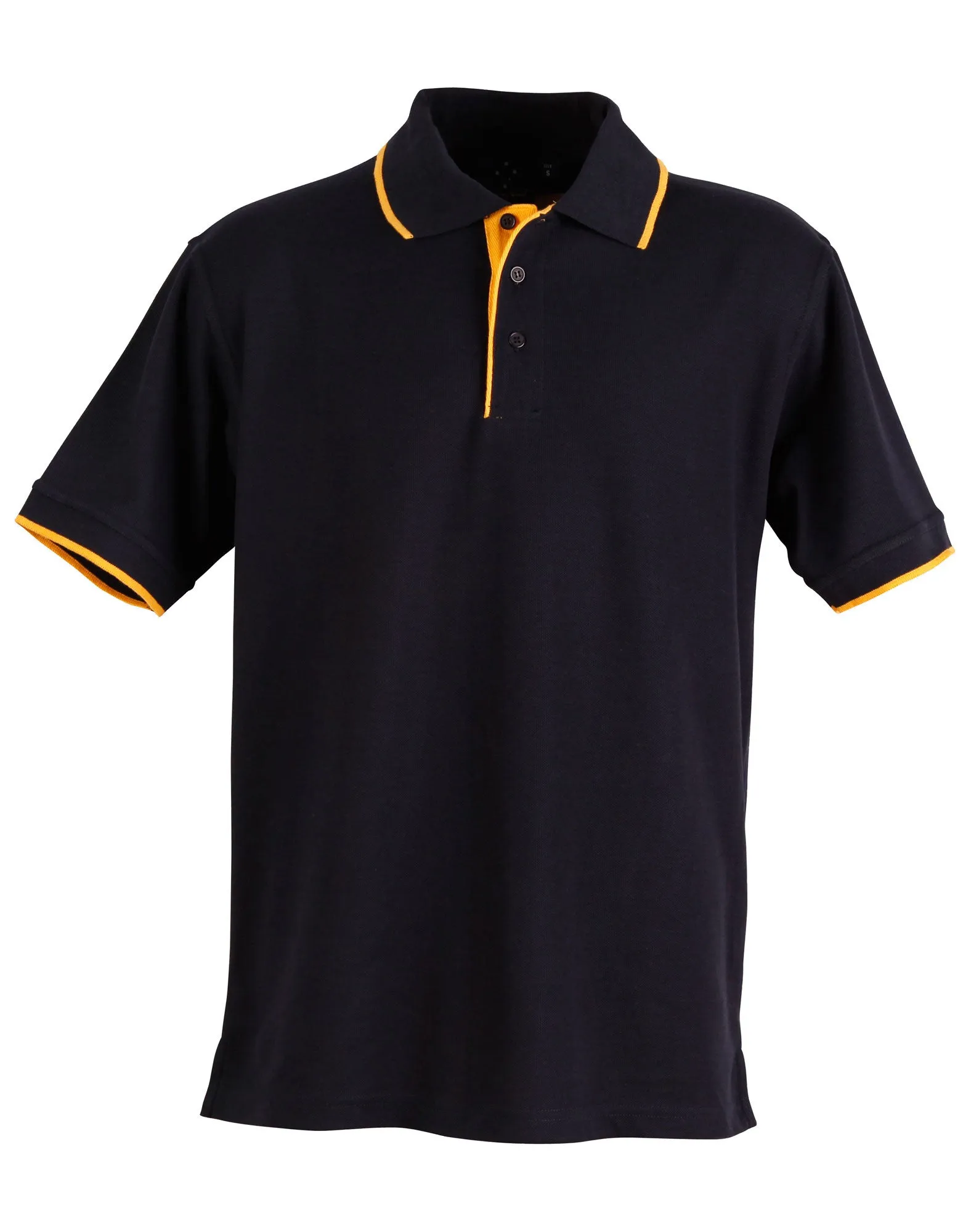 [PS08] Men's PolyCotton Contrast Pique Polo