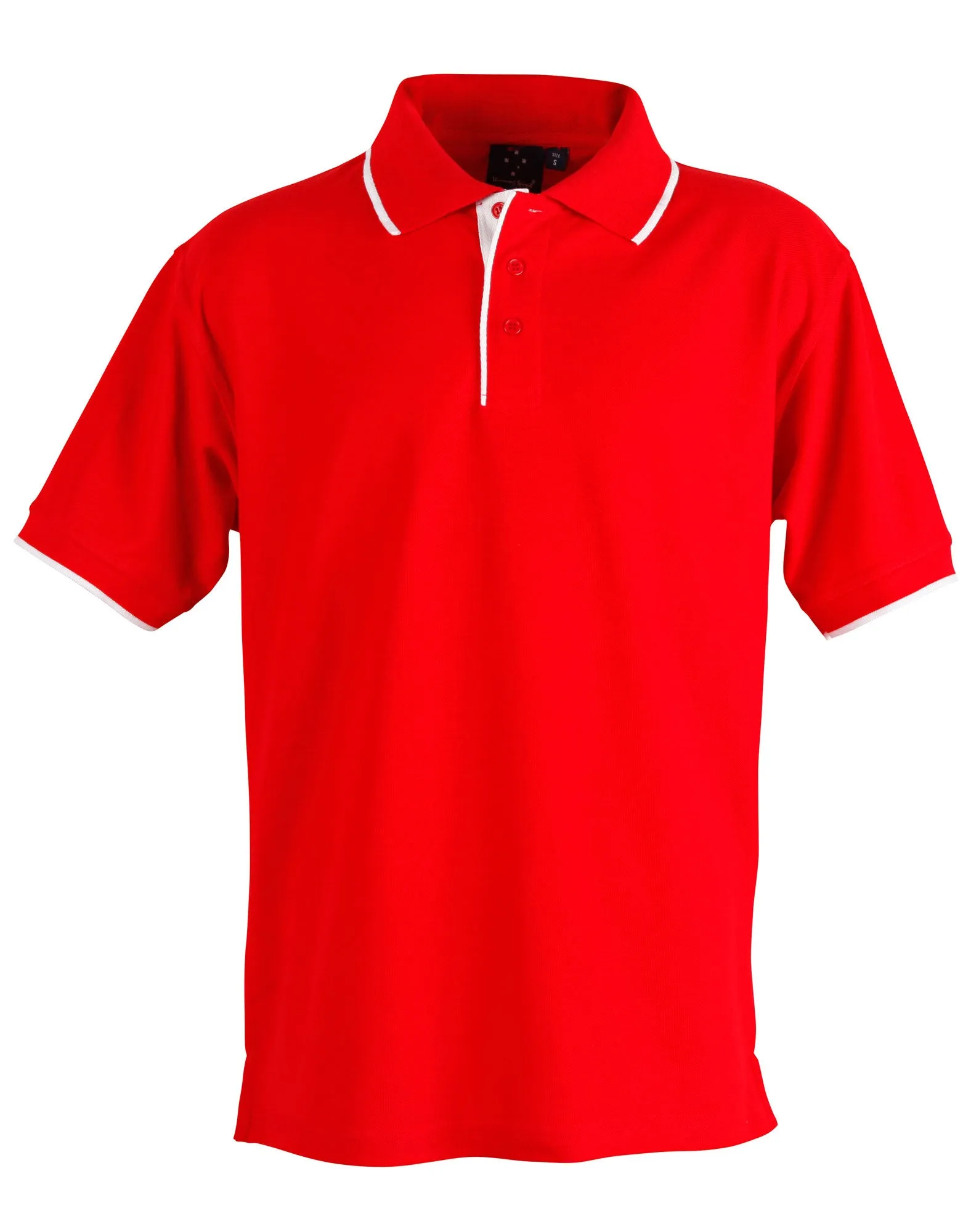 [PS08] Men's PolyCotton Contrast Pique Polo