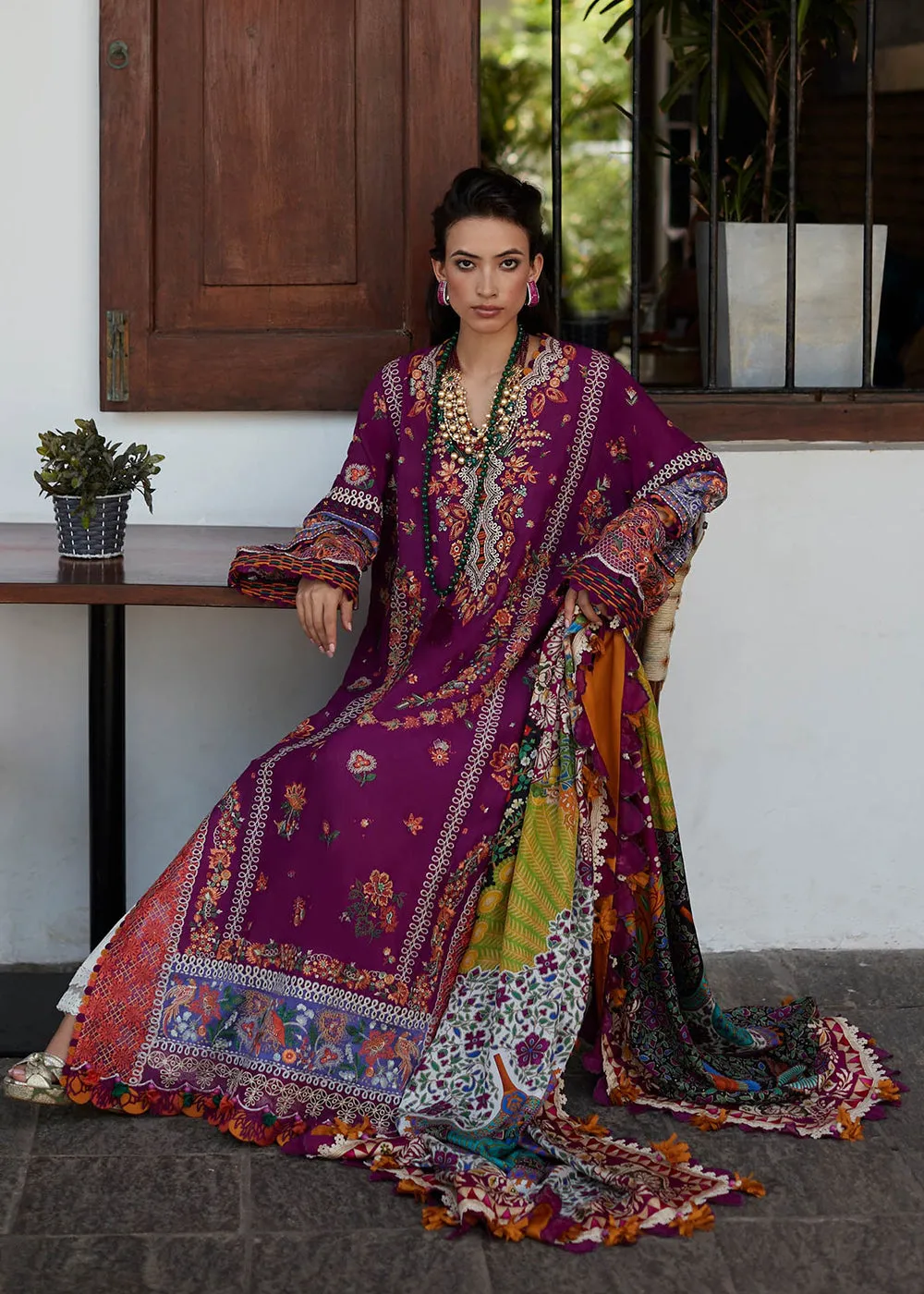 Purple Lawn Suit - Elan - Luxury Lawn '23 - AALIA-EL23-08B