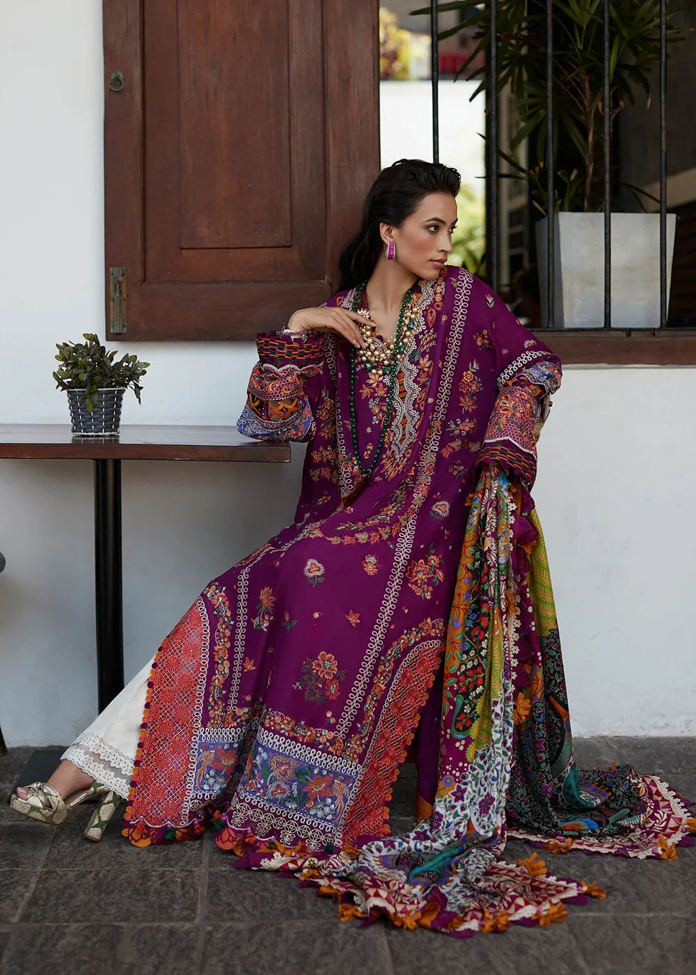 Purple Lawn Suit - Elan - Luxury Lawn '23 - AALIA-EL23-08B