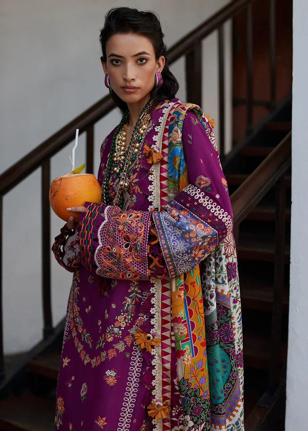 Purple Lawn Suit - Elan - Luxury Lawn '23 - AALIA-EL23-08B