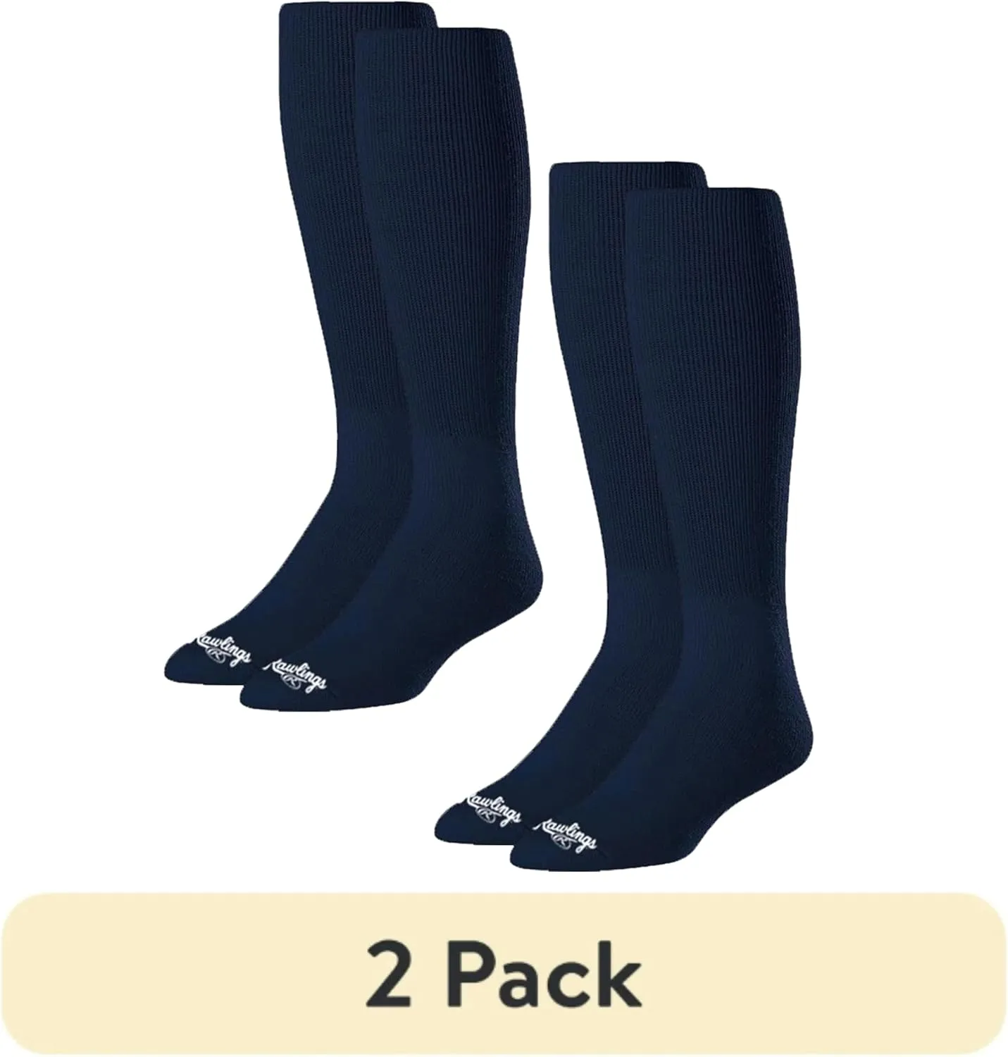 Rawlings | 2 Pair | Athletic Socks | Baseball/Softball | Multiple Sizes/Colors