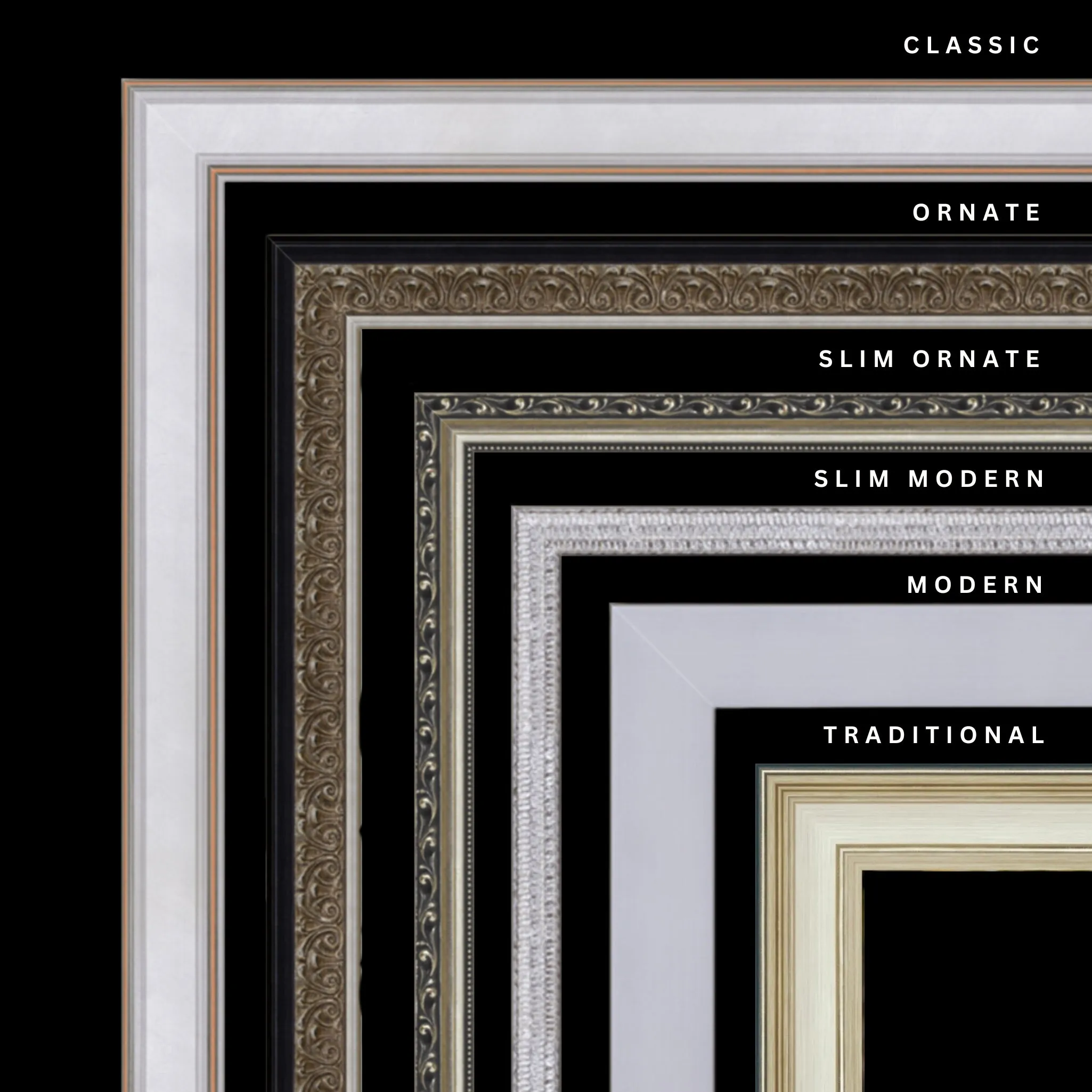 Silver 45x42 Picture Frame Ornate Traditional Classic Antique