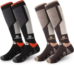 Ski Socks, 2/3 Pairs for Skiing, Snowboarding, Outdoor Sports - Thermal Knee-High Warm Socks for Men, Women, Youth