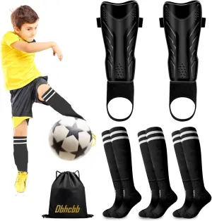 Soccer Shin Guards for Kids Youth - Breathable Tough Protective Gear with Ankle Support for Ski Football Ice Hockey, for 3-5 5-10 10-18 Years Old Children Teens Boys Girls