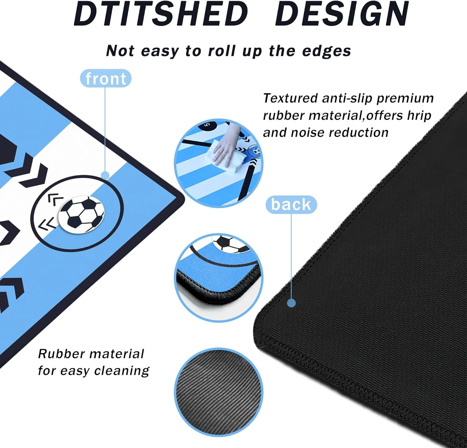 Soccer Training Mat with Silent Shock Absorption and Non-Slip Base for Footwork Training and Ball Mastery(Belt Version)
