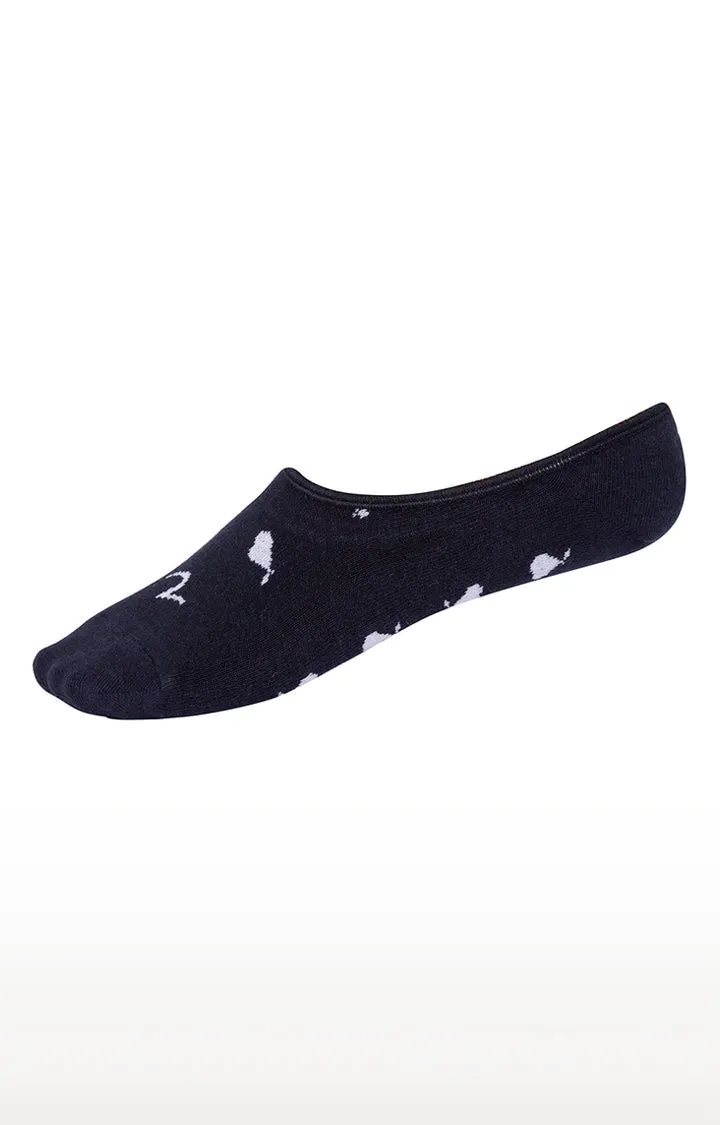 Spykar Navy and Grey Printed Socks - Pair Of 2