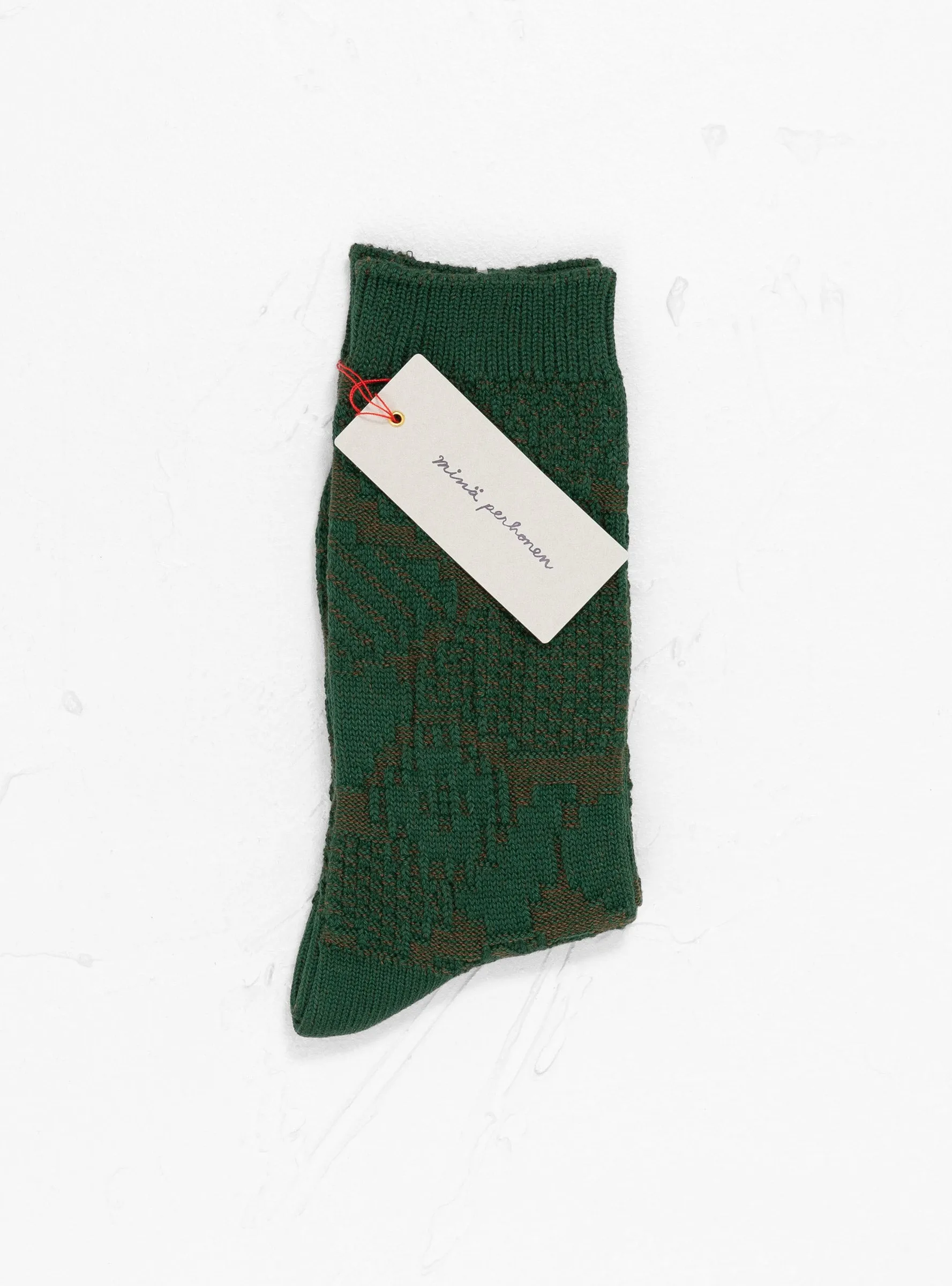 Stitch Garden Socks Green
