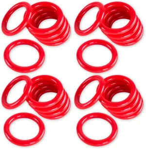 Super Z Outlet Red Plastic 2.5 Inch Carnival Rings for Ring Toss Games Party Favor Toys (24 Pack)