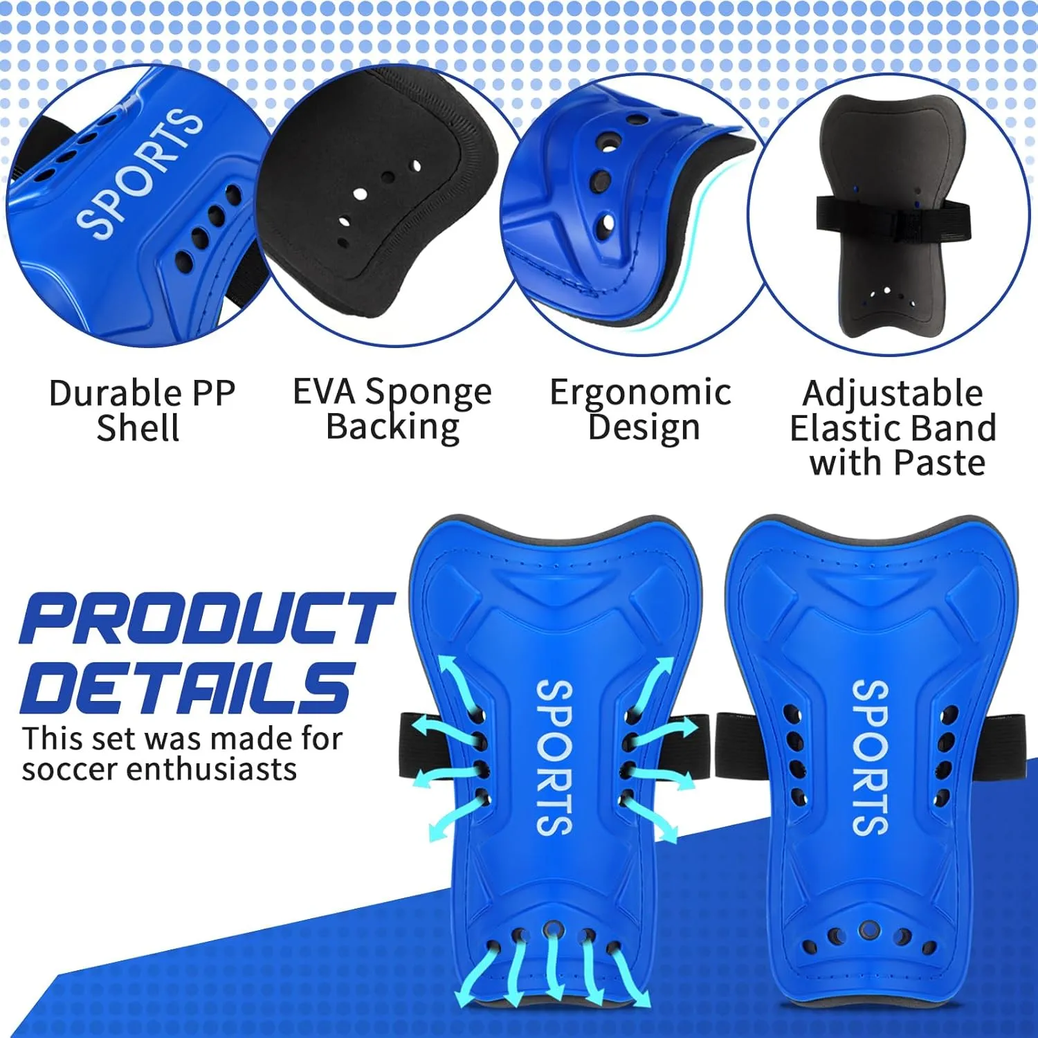 Syhood Soccer Shin Guards and Socks for Toddler Kids Youth, Lightweight Soccer Shin Pads Protective Defender Gear for 3-5, 5-10, 10-15 Years Old Children Teen Boys Girls Sports Game