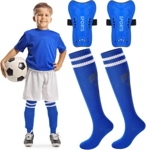 Syhood Soccer Shin Guards and Socks for Toddler Kids Youth, Lightweight Soccer Shin Pads Protective Defender Gear for 3-5, 5-10, 10-15 Years Old Children Teen Boys Girls Sports Game