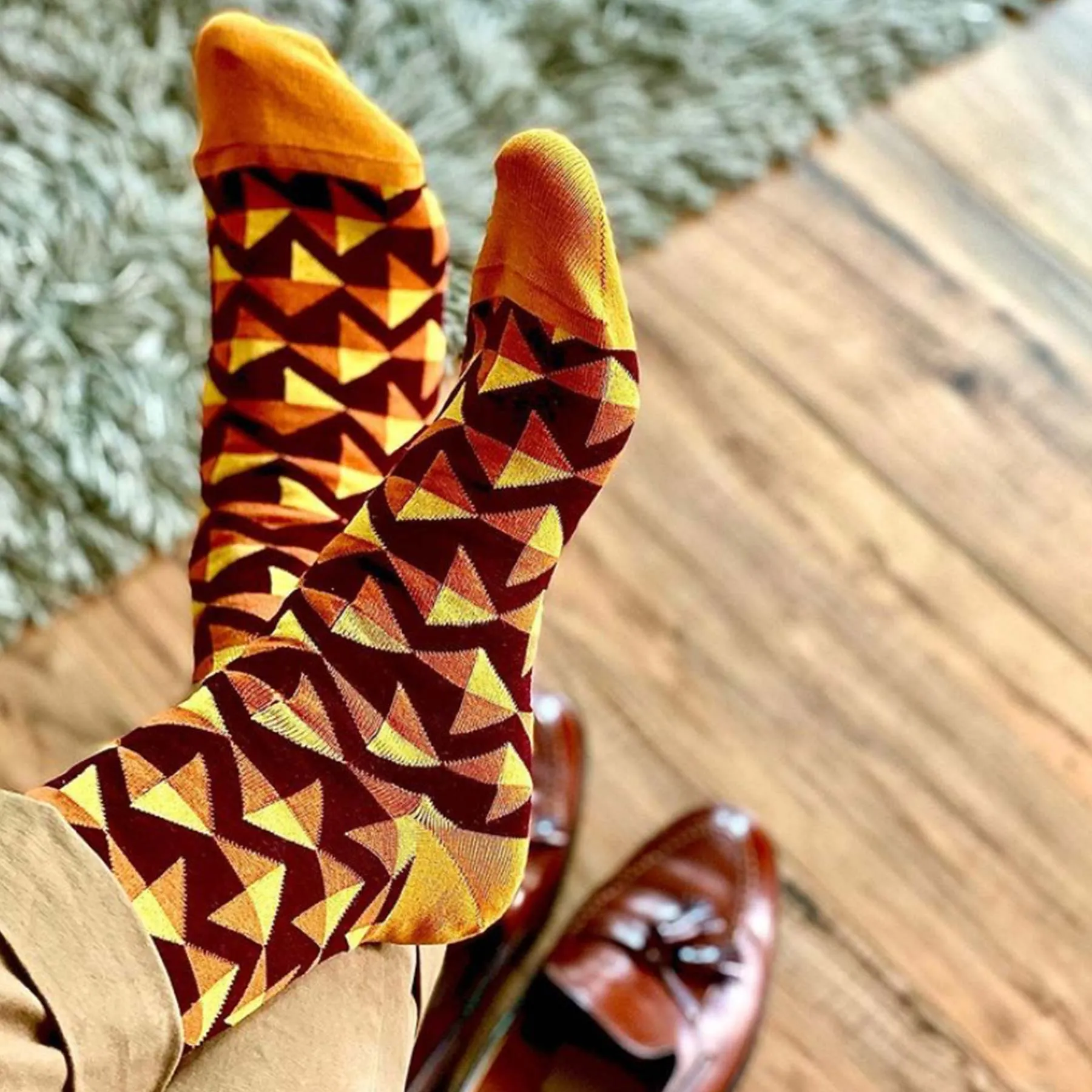 Triangle Men's Socks - Maroon