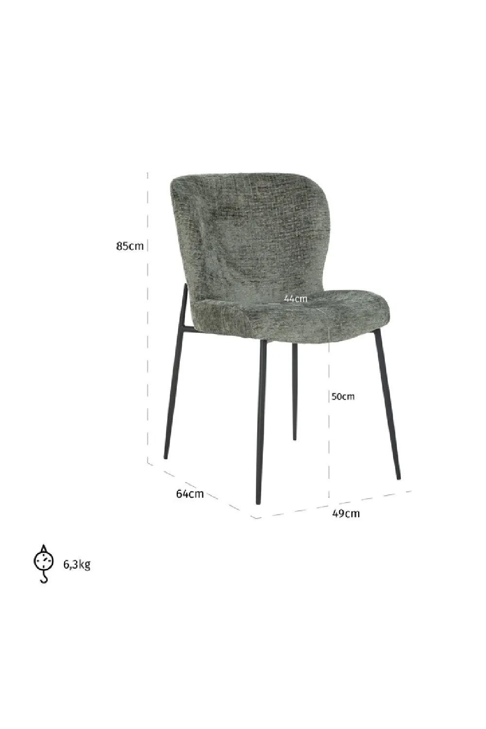 Upholstered Minimalist Dining Chair | OROA Darby