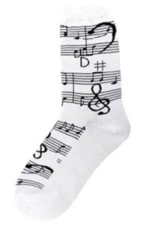 Women's White Music Notes