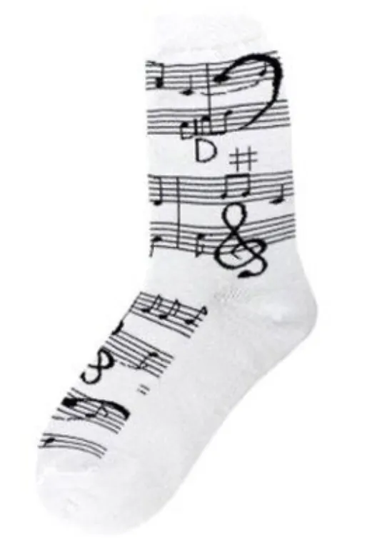 Women's White Music Notes