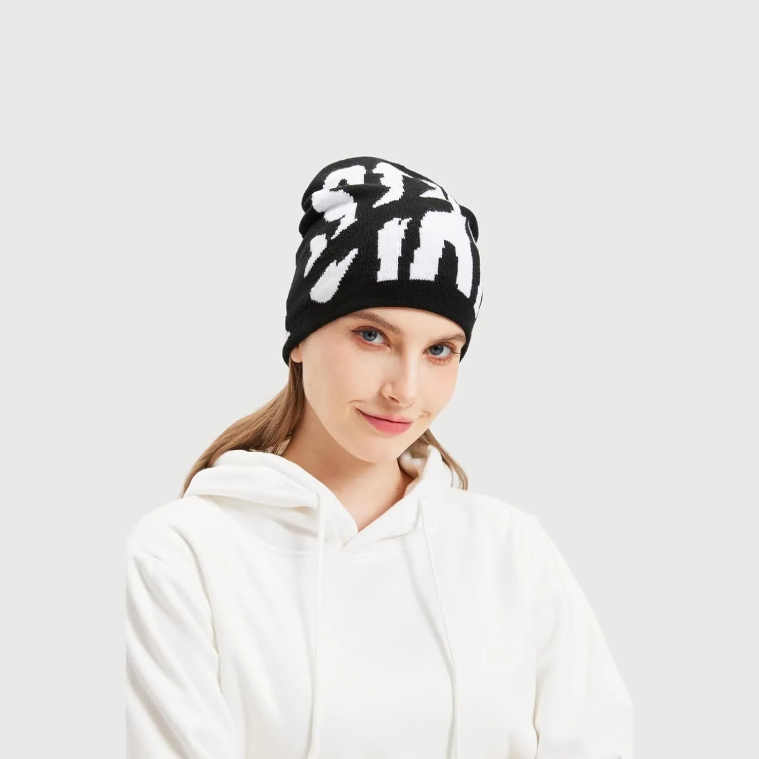 Y2K Beanie Hat for Men & Women Trendy Soft Stretchable Winter Cap, Star Design Warm Cold Weather Accessory